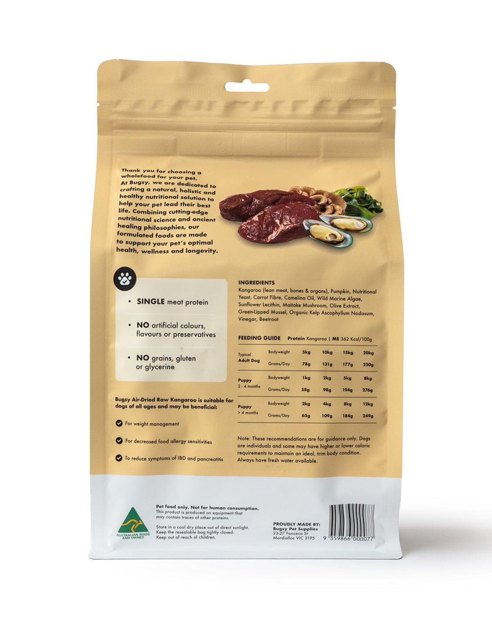 Bugsy's Air-Dried Kangaroo - Bugsy's Pet Supplies