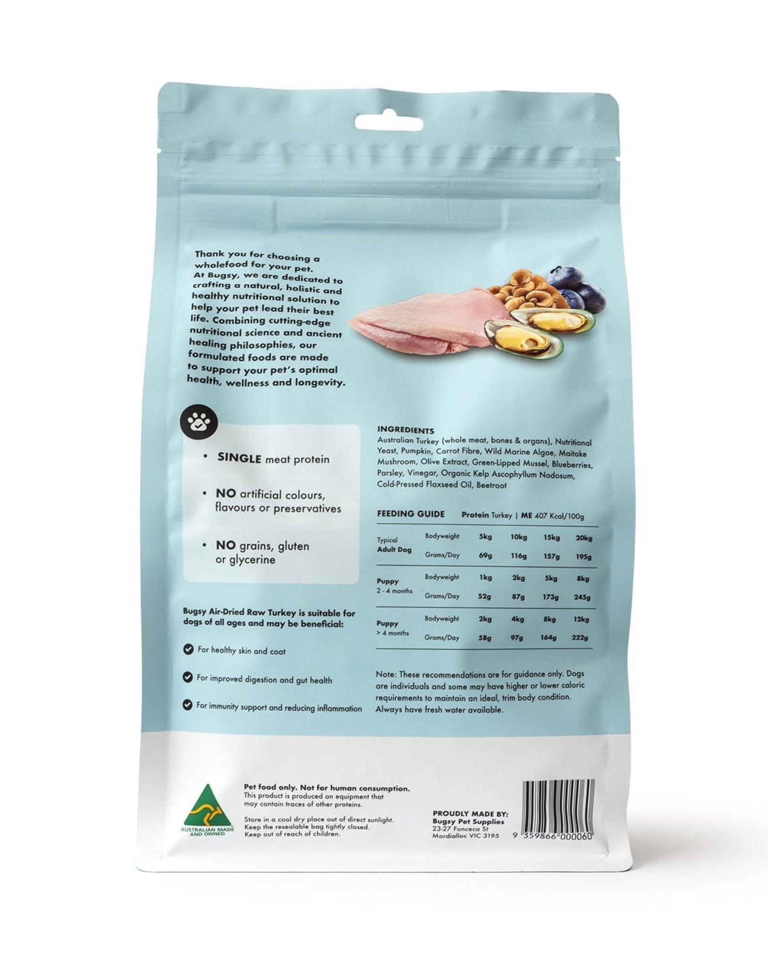 Bugsy's Air-Dried Turkey - Bugsy's Pet Supplies