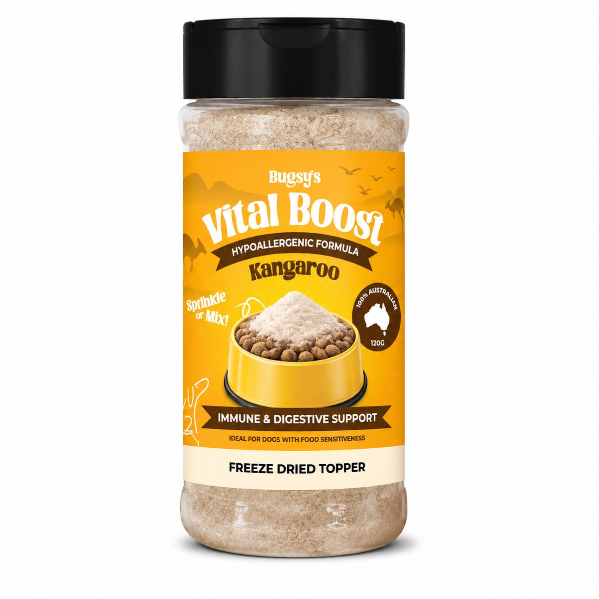 Vital Boost Freeze Dried Topper for Dogs | Kangaroo (Hypoallergenic Formula)