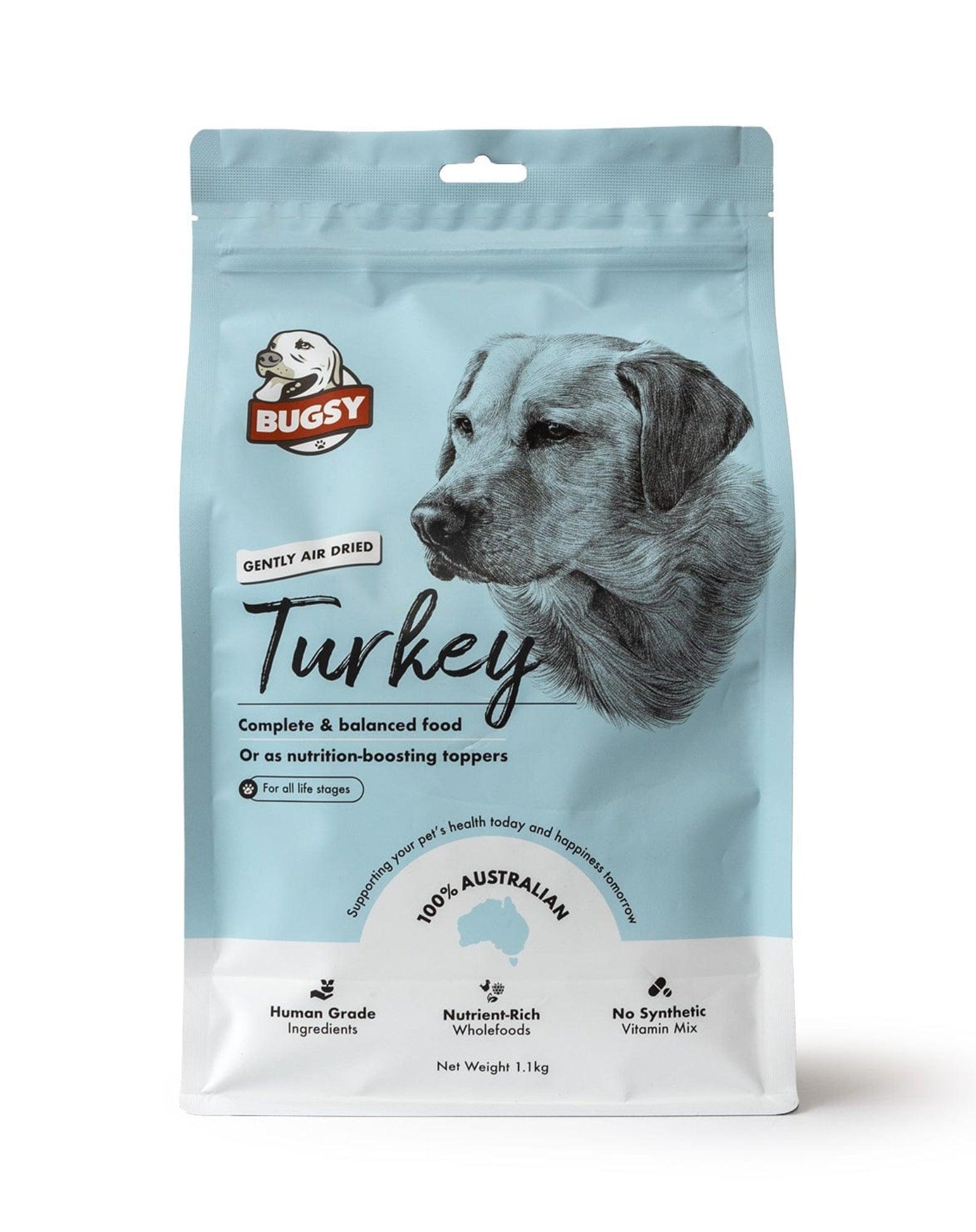 Healthy Air-Dried Turkey Dog Food | Bugsy's