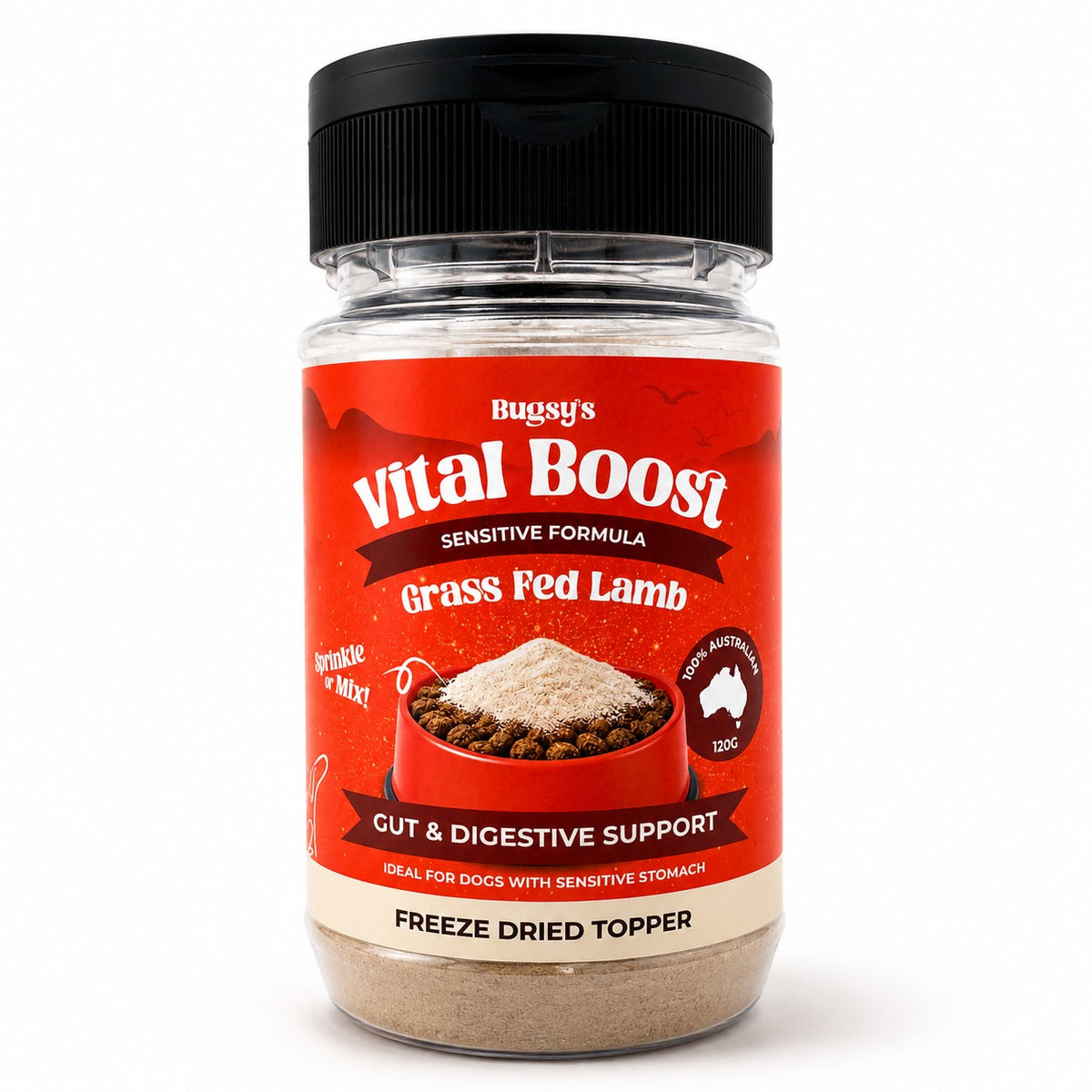 Vital Boost Freeze Dried Topper for Dogs | Grass Fed Lamb (Sensitive Formula)